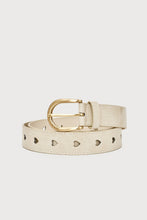 Cut It Out Heart Belt - Cosy White