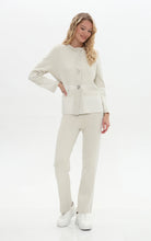 Cream Textured Knit Jacket