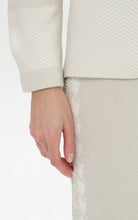 Cream Textured Knit Jacket