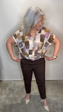 Printed Cotton Muslin Shirt with Knotted Hem - Cream
