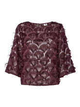 Textured Fringe Blouse in Port Royale