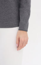 Grey Knit Hoodie with Sparkle Detail