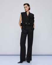 Black Sleeveless Blazer with Bows
