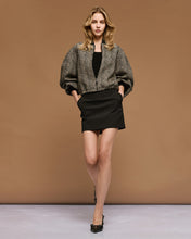 Beige Patterned Bomber Jacket