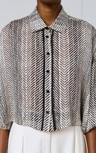 Black & White Chevron Print Blouse