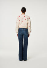 Cream Heart Embroidered Sweater