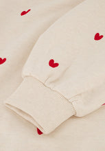 Cream Heart Embroidered Sweater