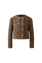 Heritage Check Bouclé Jacket – Brown Mix