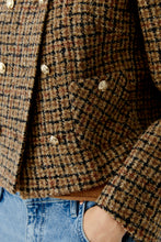 Heritage Check Bouclé Jacket – Brown Mix