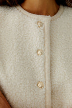 Ivory Textured Button Cardigan