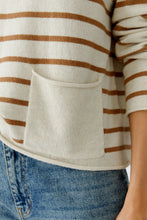 Striped Knit with Pocket Detail - Off White