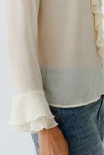 Sheer Ruffle Blouse