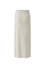 Stone Ribbed Knit Midi Skirt