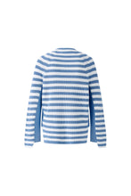 Rubi Striped Zip-Side Pullover - Blue & White