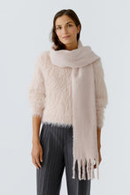 Fringed Wool Scarf – Sepia Rose