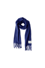 Fringed Wool Scarf – Royal Blue