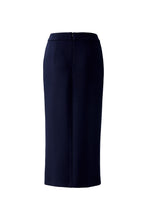 Navy Pencil Skirt with Front Slit