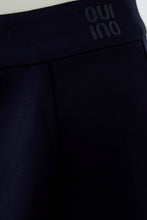 Navy Pencil Skirt with Front Slit