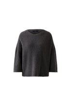 Charcoal Fluffy Knit Jumper with Relaxed Fit