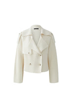 Ivory Knit Double-Breasted Cardigan