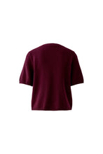 Two-Tone Short Sleeve Top with Subtle Logo Detail