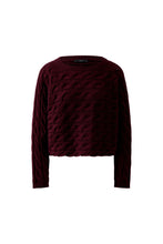 Chunky Cable Knit Jumper in Deep Burgundy