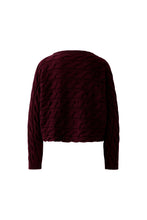 Chunky Cable Knit Jumper in Deep Burgundy