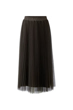 Shimmer Pleated Tulle Midi Skirt