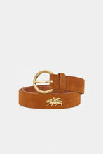 Studded Leopard Belt - Burnt Sugar