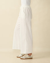 100% Cotton Cord Wide-Leg Trousers - White