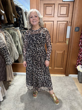 Leopard Mesh Maxi Dress