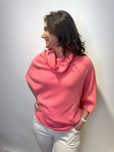 Asymmetric Cowl Neck Jumper – Coral