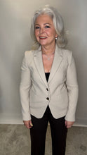 Refined Basketweave Blazer - Ecru