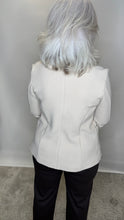 Refined Basketweave Blazer - Ecru