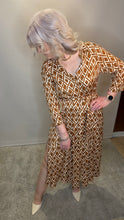 Geometric Print Midi Dress