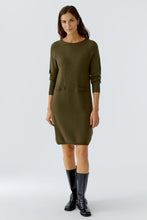 Oui Knitted Dress in Khaki