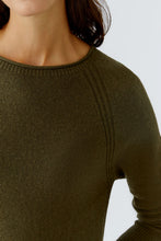 Oui Knitted Dress in Khaki