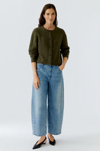 Wool Blend Cardigan in Khaki