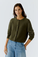 Wool Blend Cardigan in Khaki