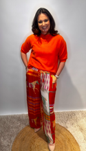 Orange Short-Sleeve Knit Jumper