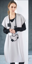 Grey Sleeveless Tunic with Side Splits