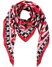 Geometric Red Scarf