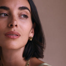 Peak Rivet Creoles Earrings -  Gold