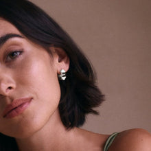 Peak Rivet Creoles Earrings -  Steel