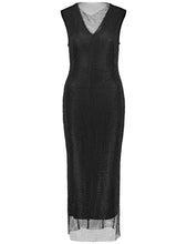 Figure-Defining Mesh Dress with a Glitter Effect