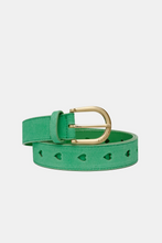 Cut It Out Heart Belt - Green Apple