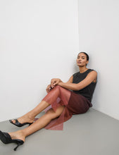 Long Pleated Dress with Colour Graduation