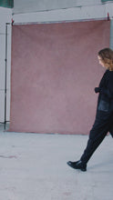 Double Breasted Backet with Knit Panels - Black