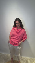 Asymmetric Cowl Neck Jumper – Coral