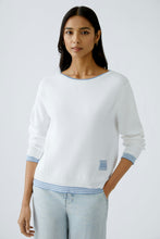 LEEZA Pullover - White & Blue